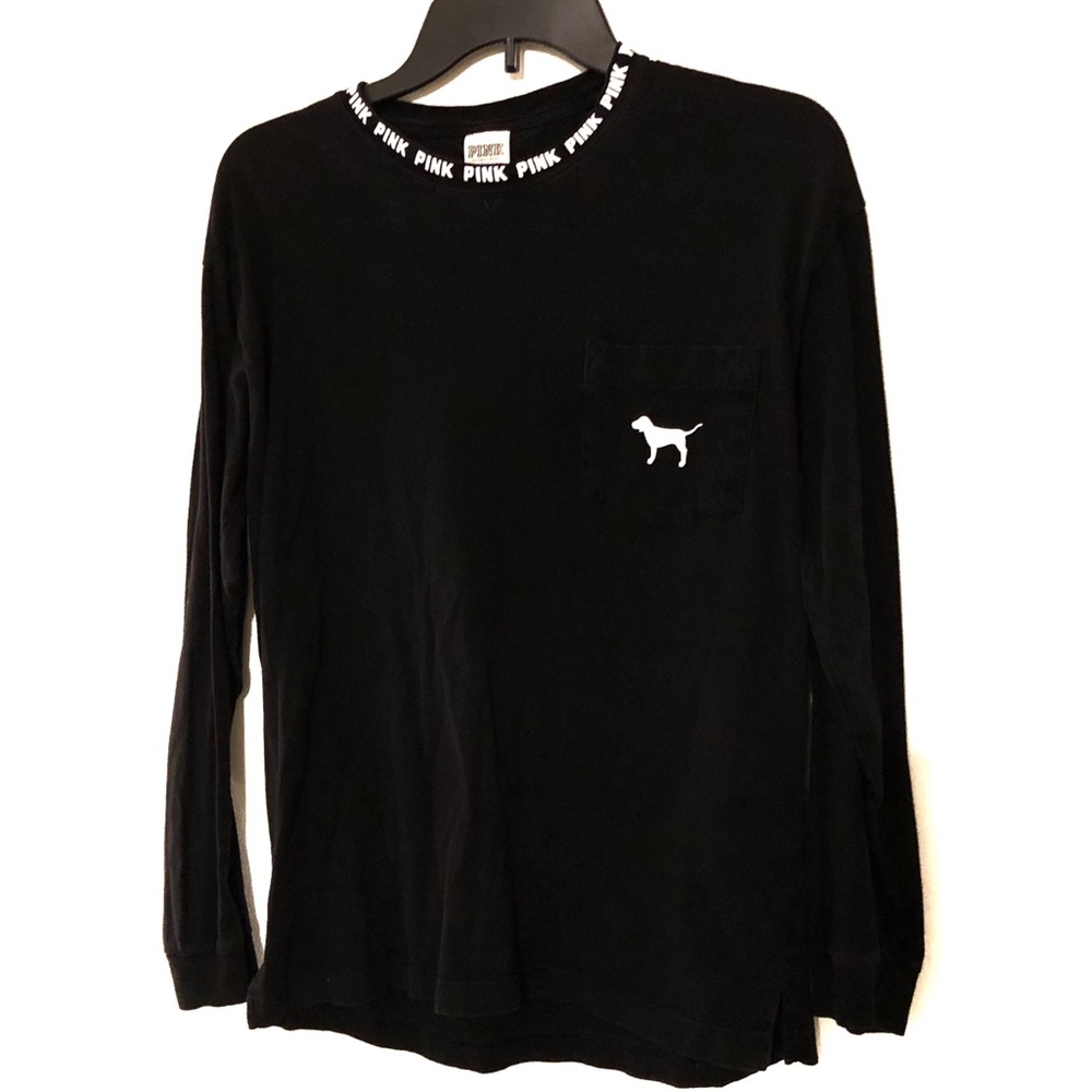 PINK Victoria Secret Long Sleeved Tee Black